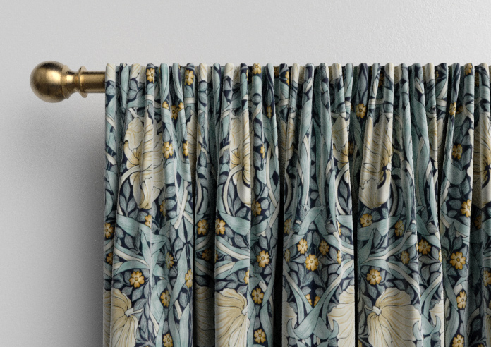 William Morris At Home Pimpernel Velvet, Indigo - Made to Measure Curtains - Image 9